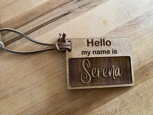 Custom Baby Birth Announcement Tag "Hello My Name is"