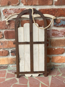 Personalized Door Hanger Sled - Personalized with Letter of your choosing- Fall, Christmas, Holiday