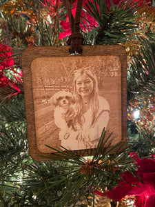 Custom Wooden Photo Ornament