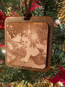 Custom Wooden Photo Ornament